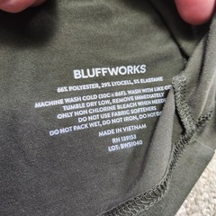 Bluffworks Shirt Men Small Threshold Crewneck Green Classic Stretch Quick dry