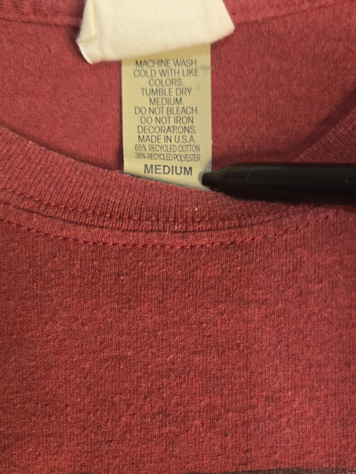 Eco Mountain Recycled Cotton Polyester Yellowstone Adult Medium Made in USA gallery