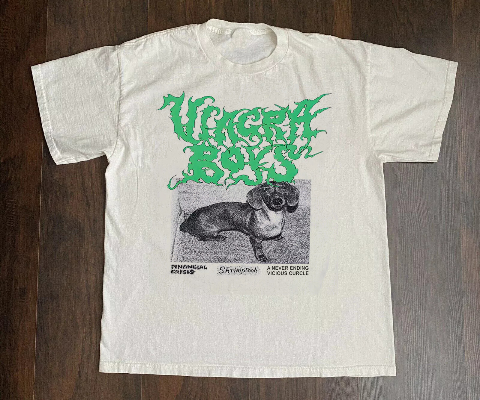 Viagra Boys Band Financial Crisis White Cotton T Shirt Full Size S-5XL