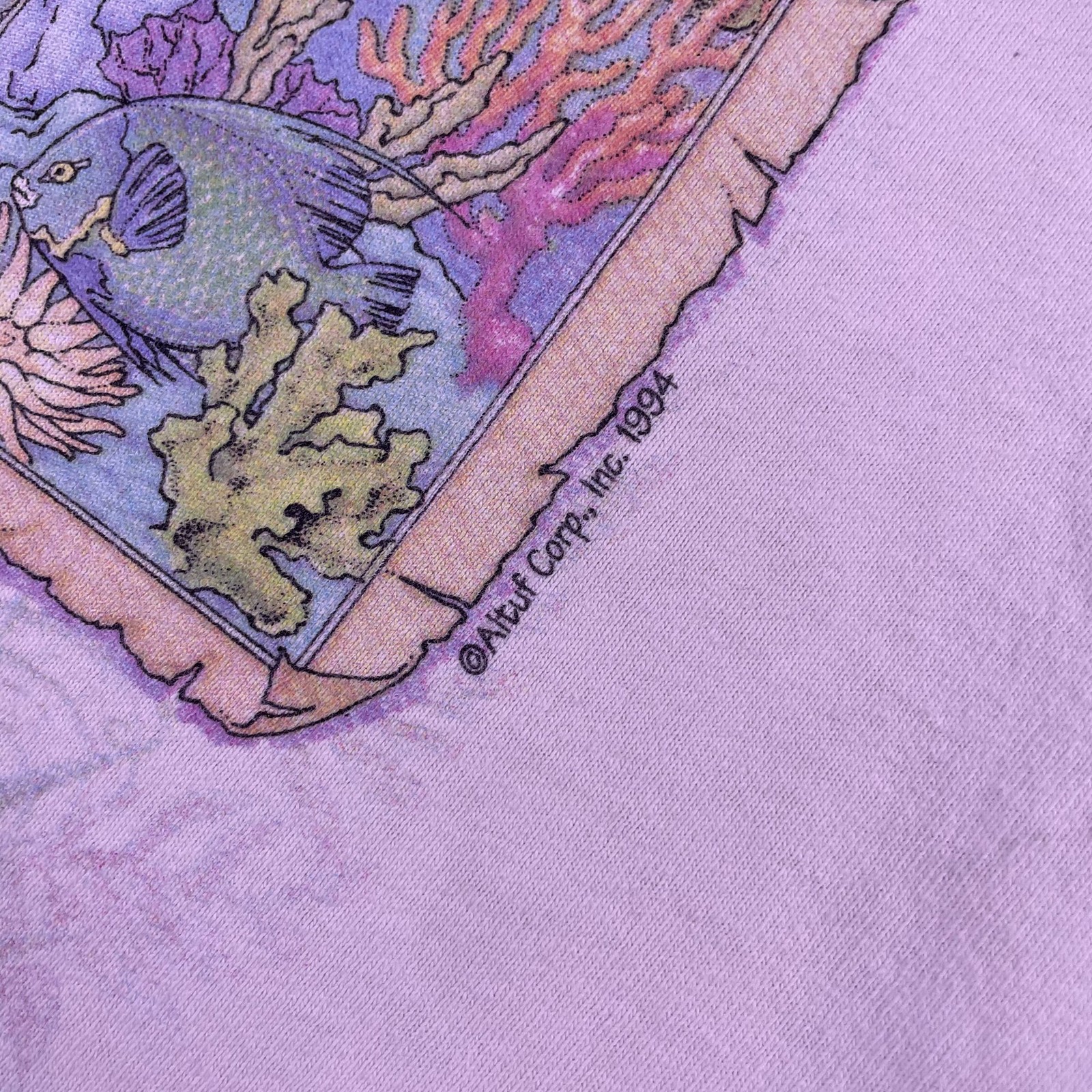 Vtg 90s Parrot Chameleon Tropical Nature Tee L Bird Lizard Frog Animals Ocean gallery