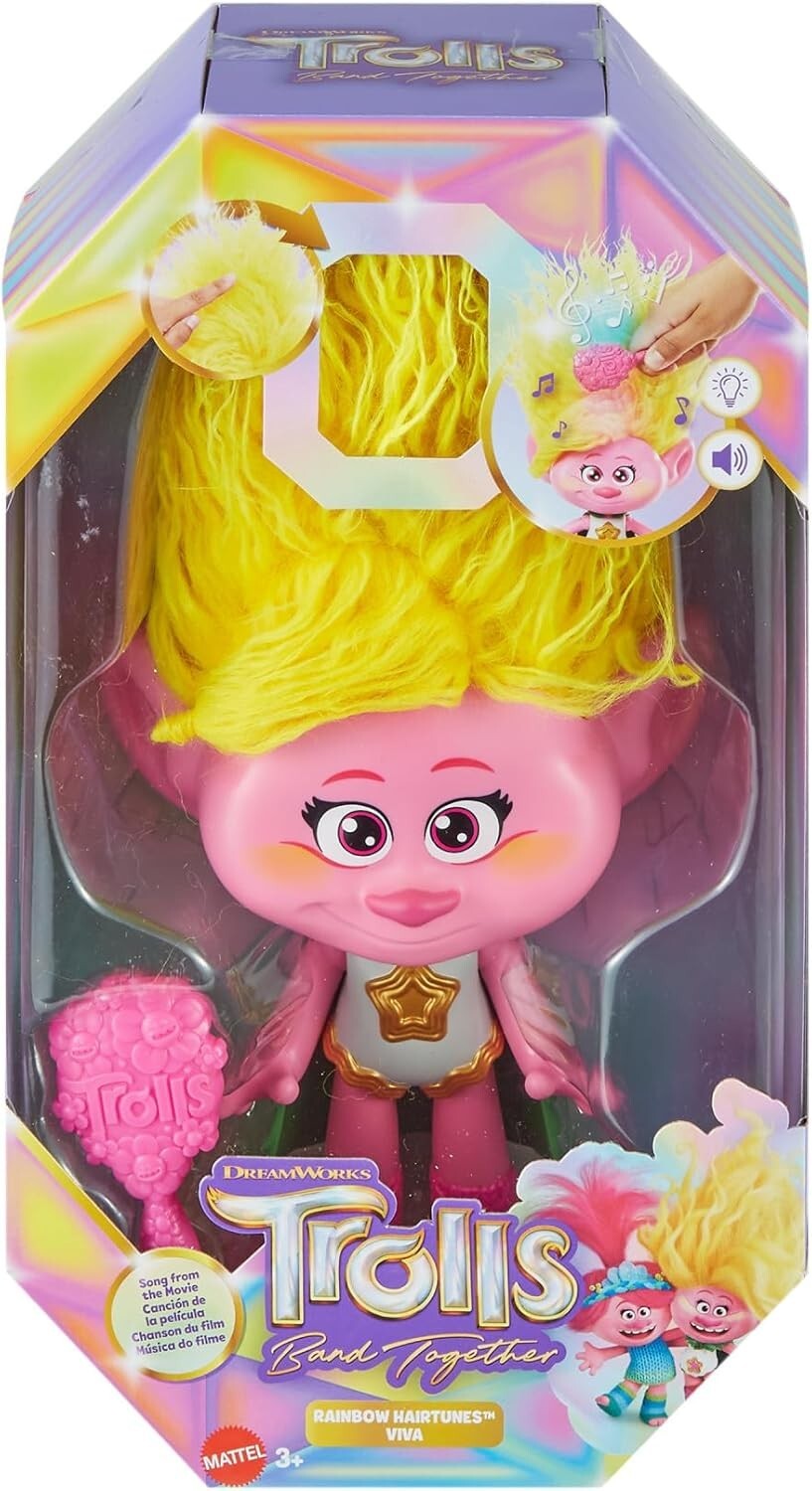 Mattel DreamWorks Trolls Band Together, Rainbow HairTunes Viva Doll with Lights gallery