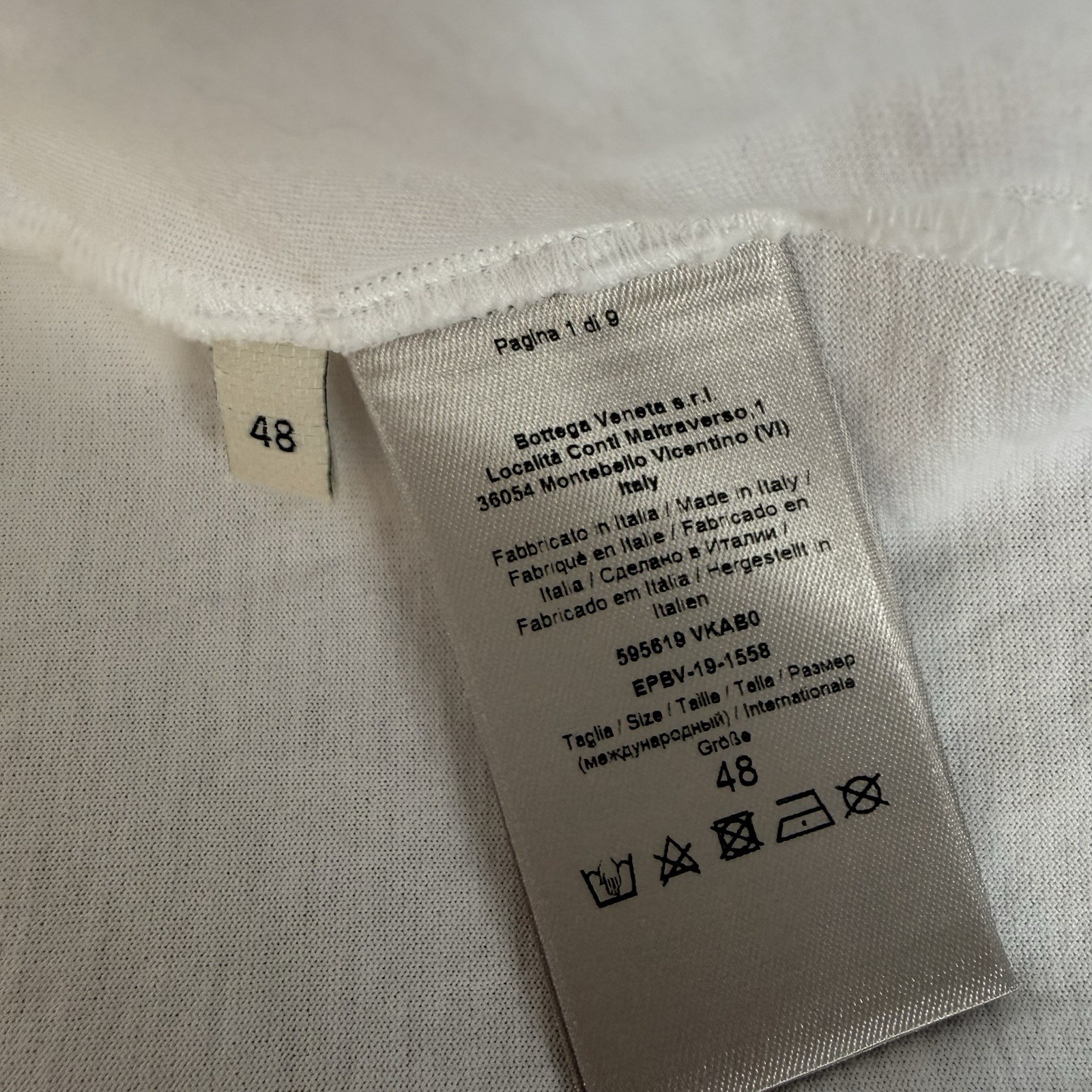 Bottega Veneta White Chevron Embossed Shirt Size 48 Luxury Tee Made In Italy gallery