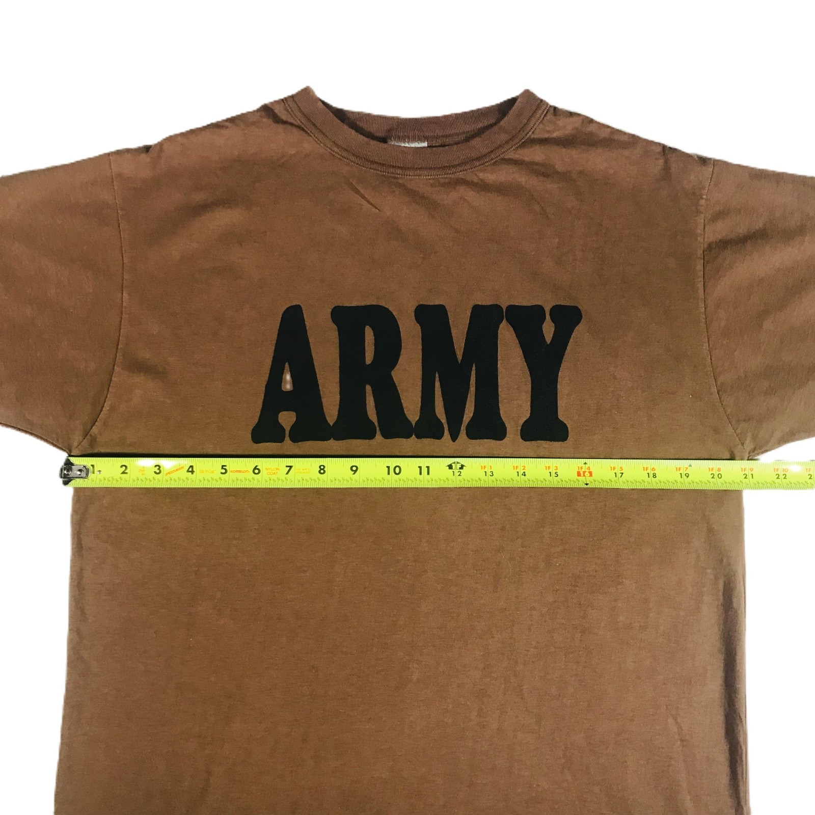 DSCP by BVD Brown 100% Combed Cotton US Army Military T-Shirt Men's Size XL gallery