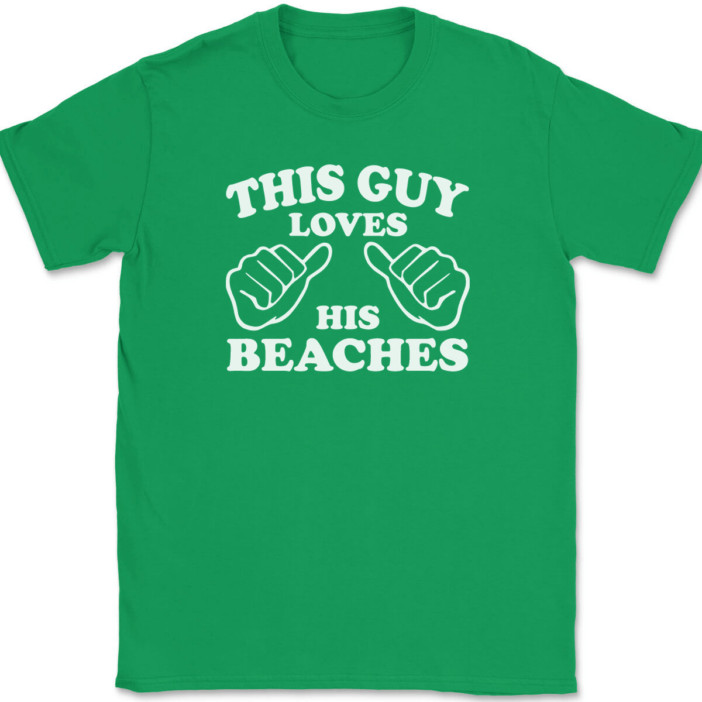 This Guy Loves His Beaches T-Shirt Tee Funny Ocean Novelty Gift gallery