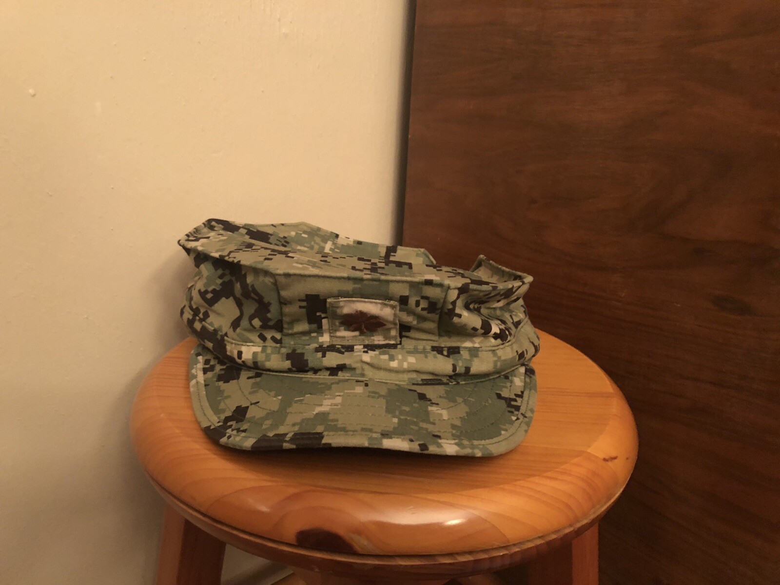 Navy Officer O-4 Working Type III 8 Camouflage Cap Sz 8 With Rank LCDR