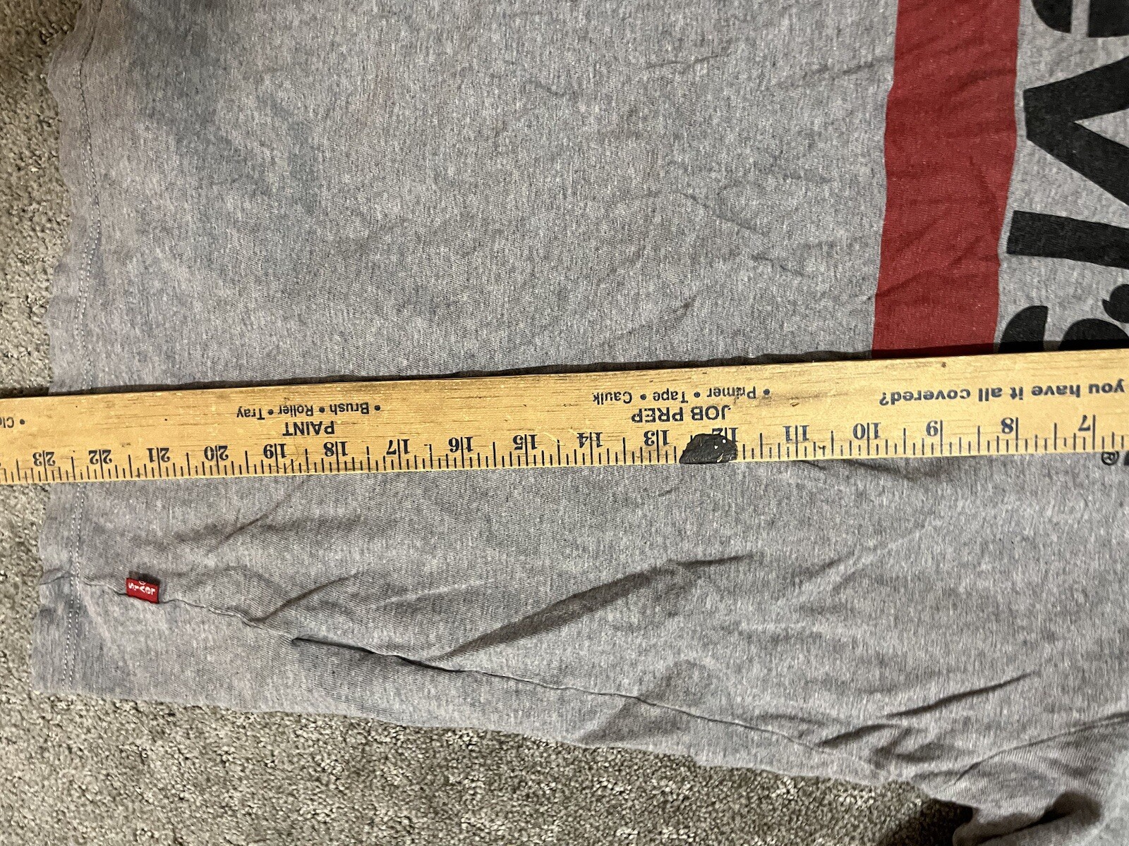 Levis Shirt Adult Medium Gray Big Logo Crew Neck Tee Men Solid gallery