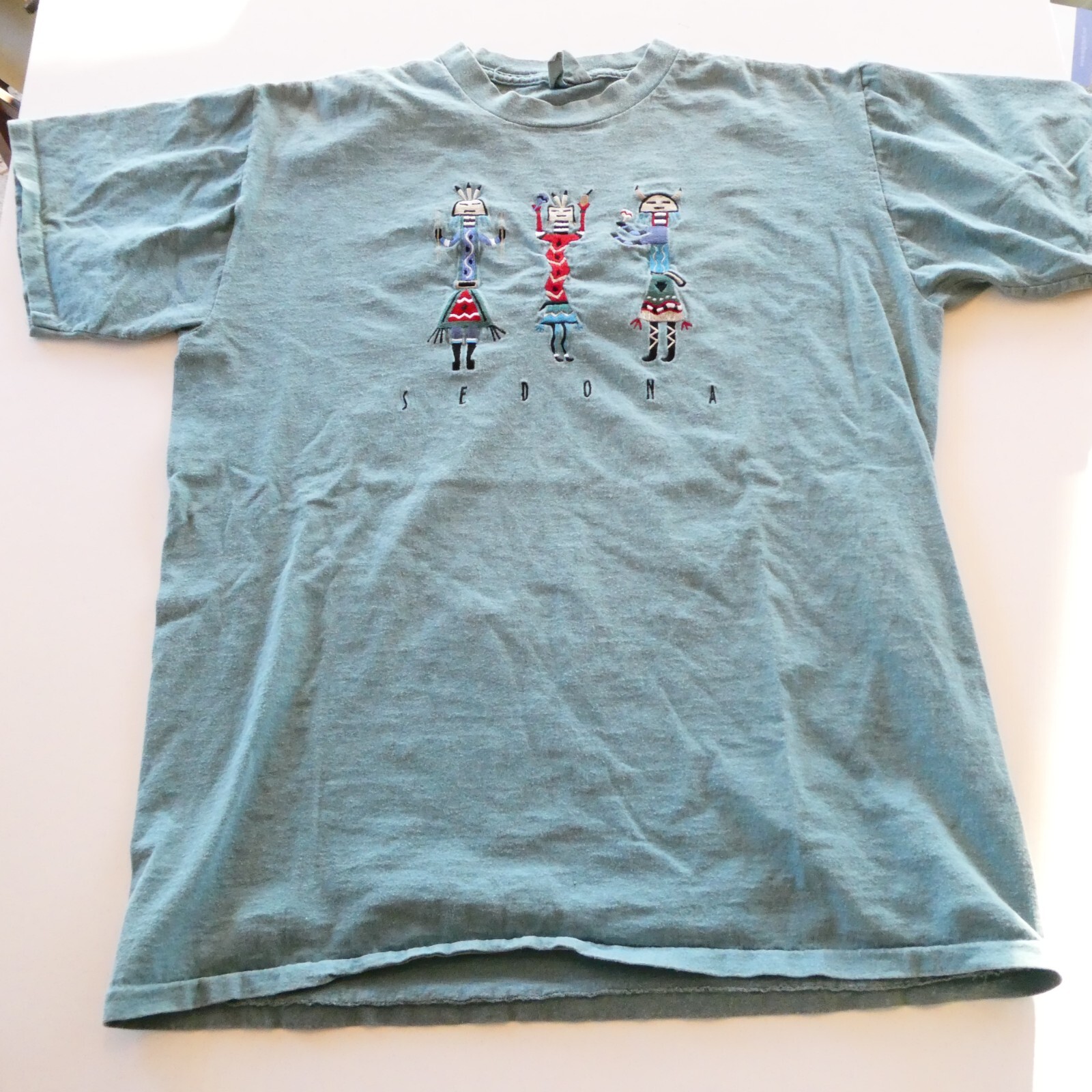 Bumwraps Kachina Embroidered Sedona AZ Tee Size L Single Stitch Made USA Vintage gallery