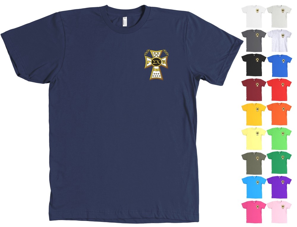Sigma Chi Fraternity Badge Bella + Canvas Shirt Sig Chi Pin – NEW