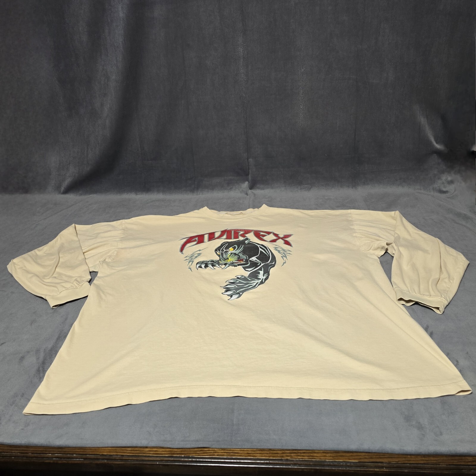 Vintage Y2K Avirex Spell Out Long Sleeve, Mens Panther Tribal, See Description gallery