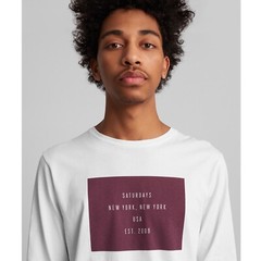 Saturdays Nyc Established Box L/S T-Shirt Retail: $78 (NWT)
