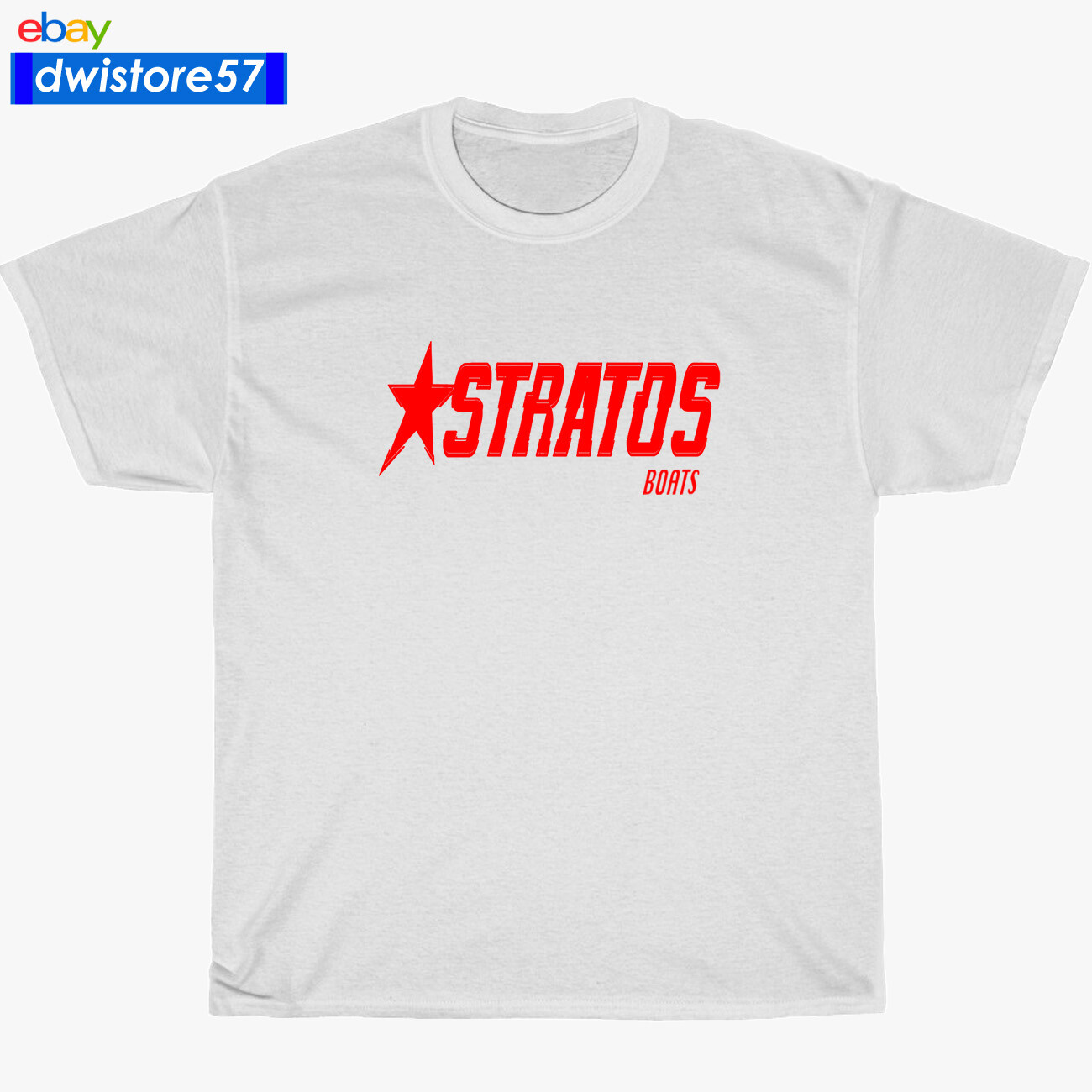 Stratos Boat Racing Performance Logo Black/Navy/White/Grey Men's T-Shirt S-5XL gallery