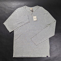 Faherty Men’s Cloud Reversible Stone Peak Stripe Tee Shirt Size XL Pima Cotton