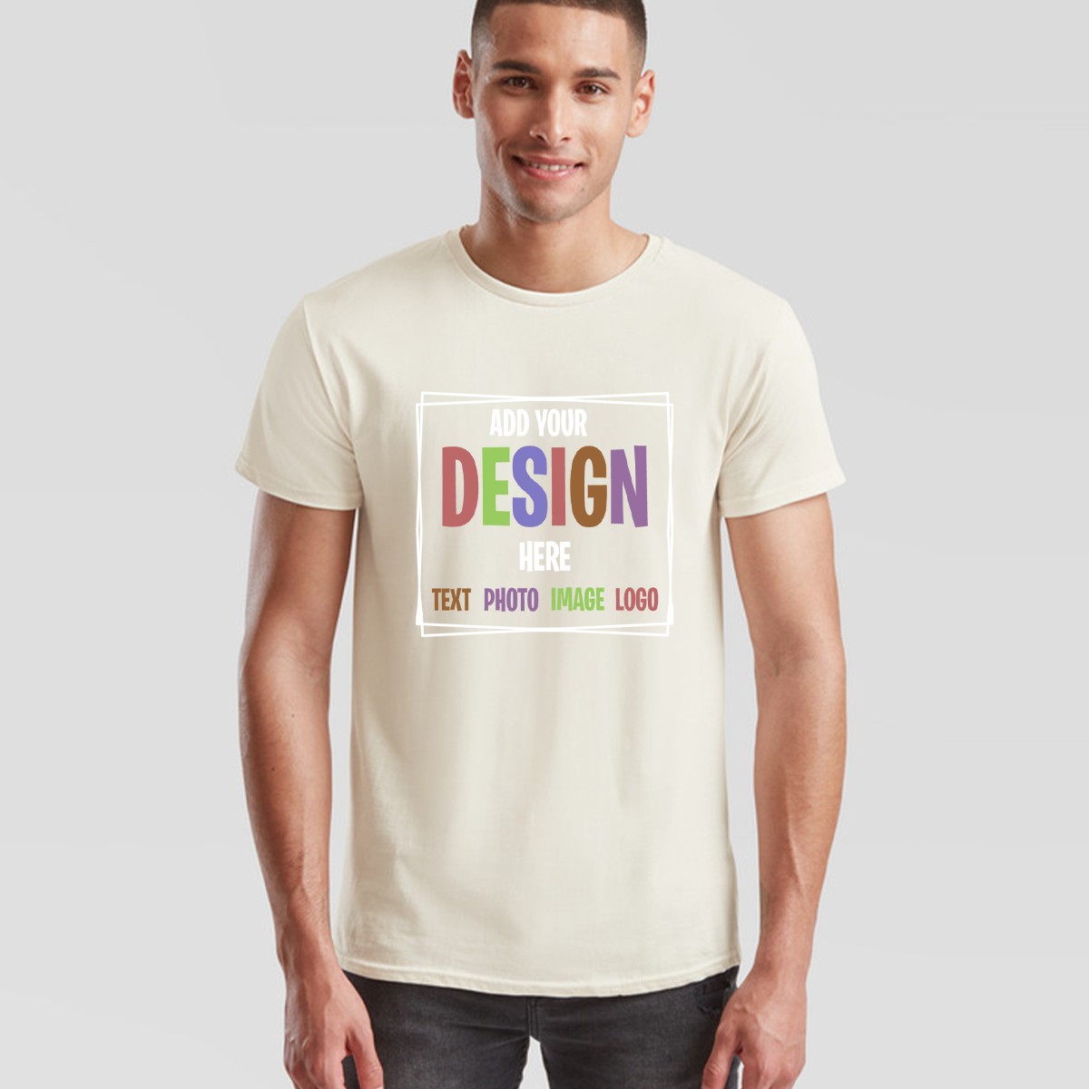 Personalised Unisex T Shirt Customised With Any Text Image Or Logo Fine Cotton gallery