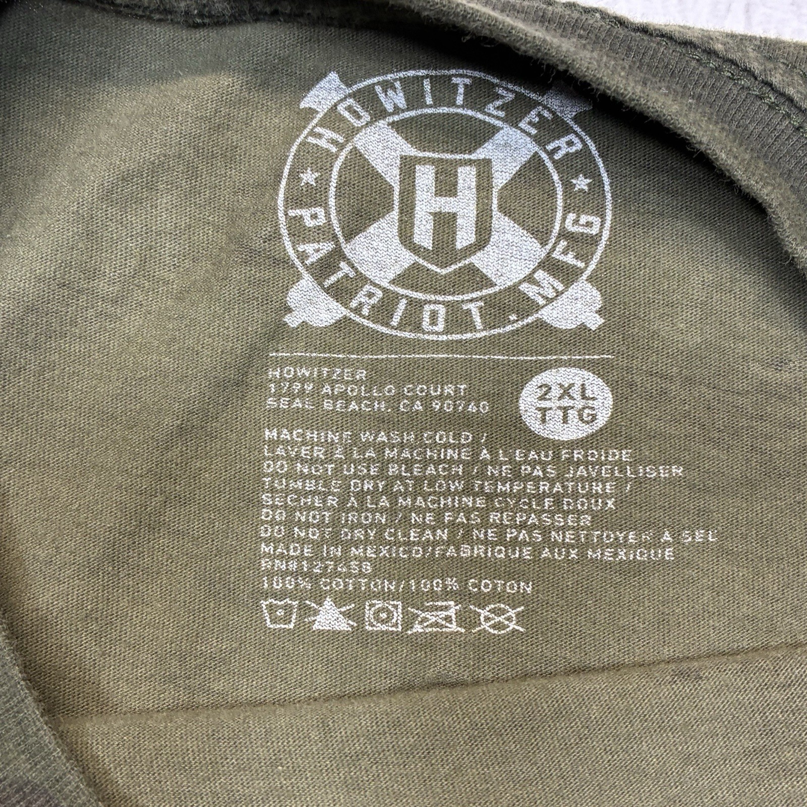 Howitzer Patriot MFG Mens LS Green Camo Shirt Give Me Liberty XXL USA Tactical gallery