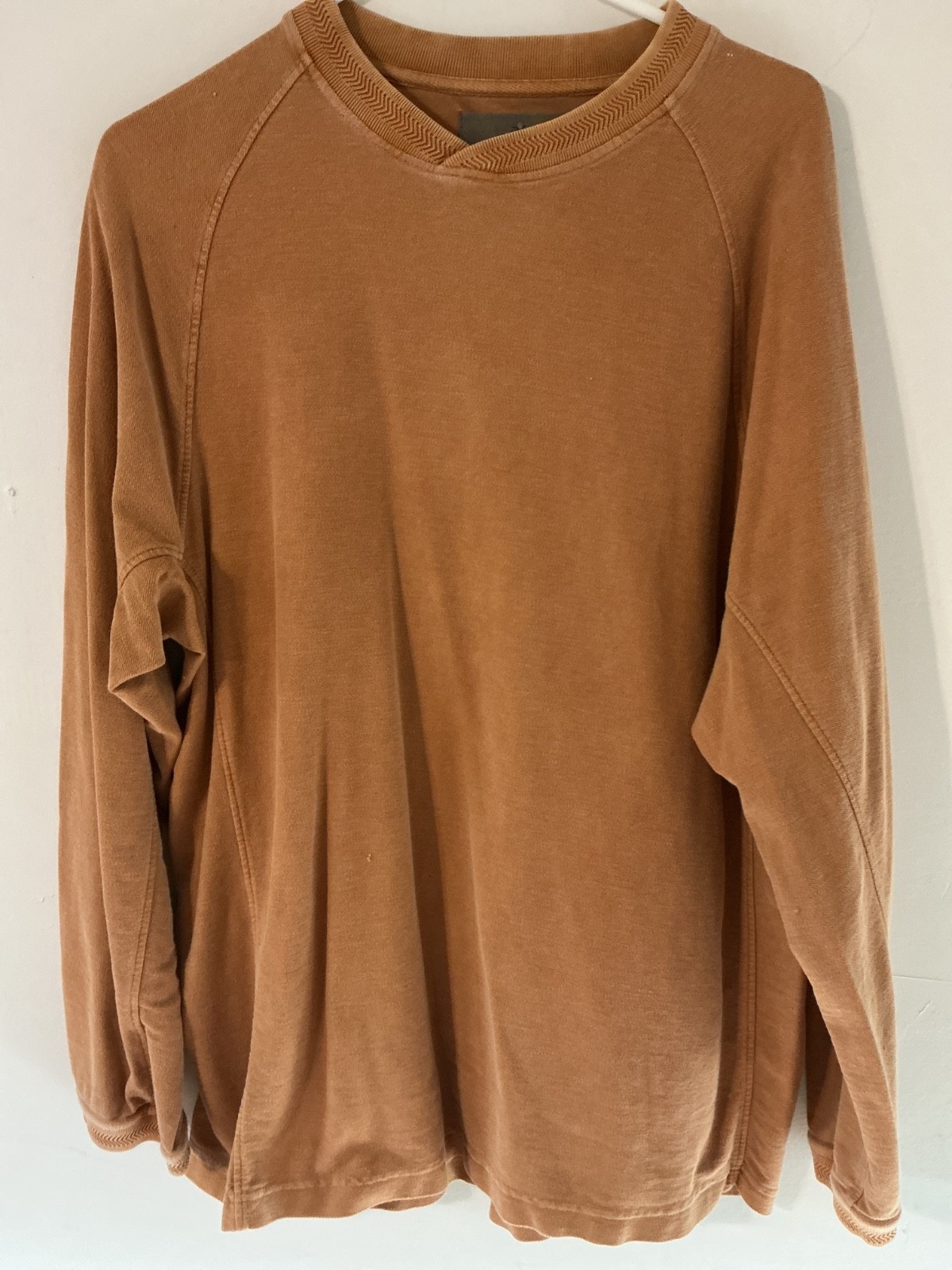 The Territory Ahead long-sleeve pullover shirt, mens size medium, burnt orange gallery