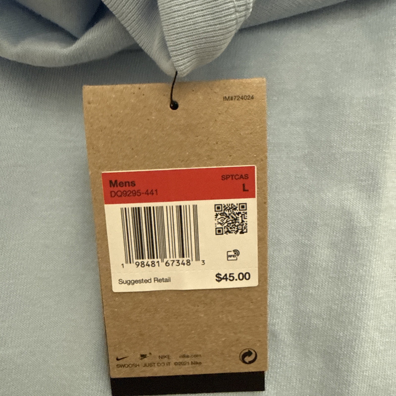 Nike Men’s Heavyweight Pocket Tee - Sky Blue - Size Large - NWT gallery