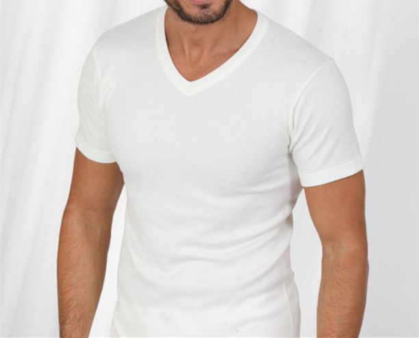 New 3-6 Pack Mens 100% Cotton Tagless V-Neck T-Shirt Undershirt Tee White S-XL gallery