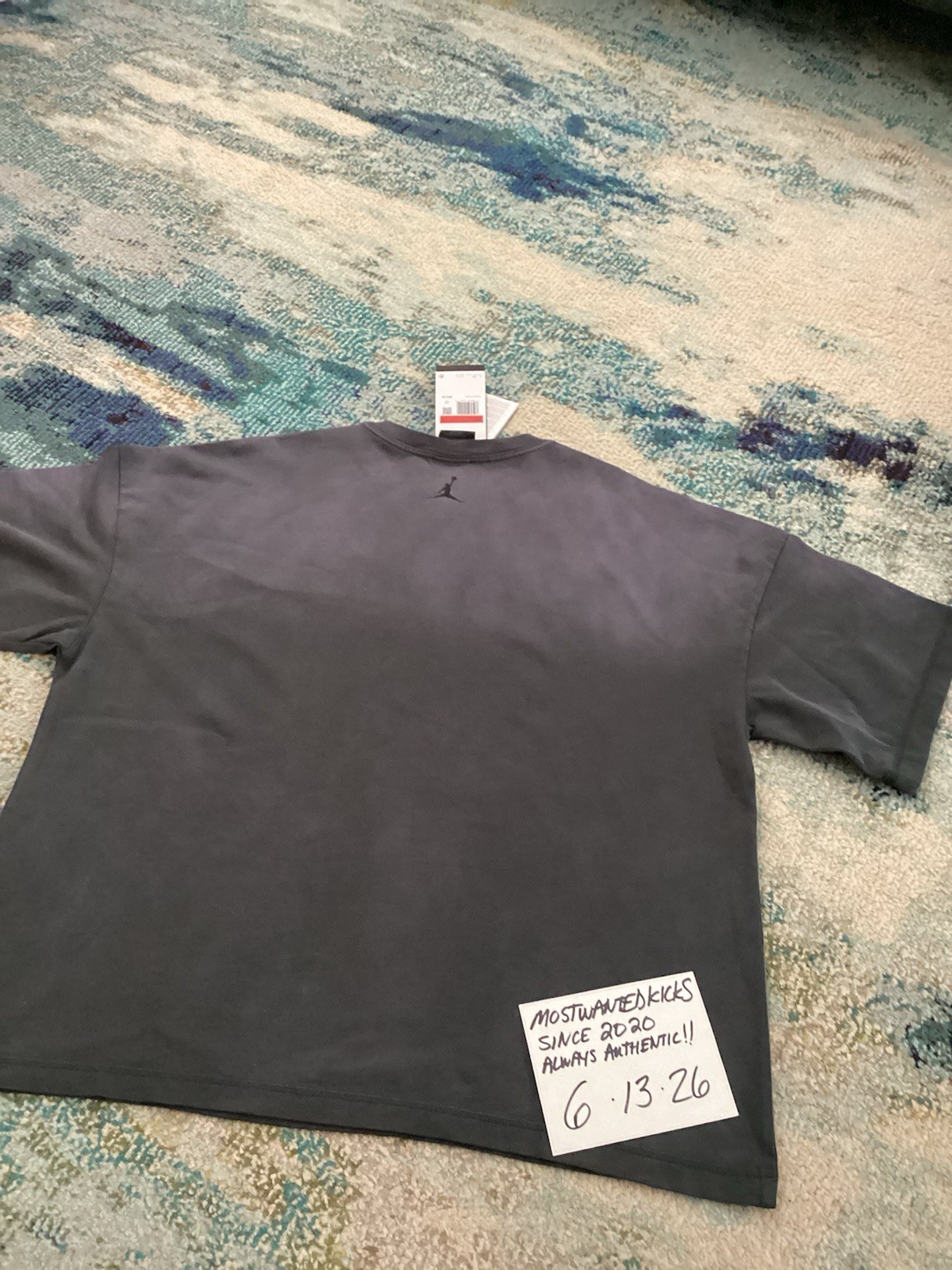 NWT Nike Air Jordan Shooting Graphic Anthracite Loose Fit T-Shirt Men’s Sz L gallery