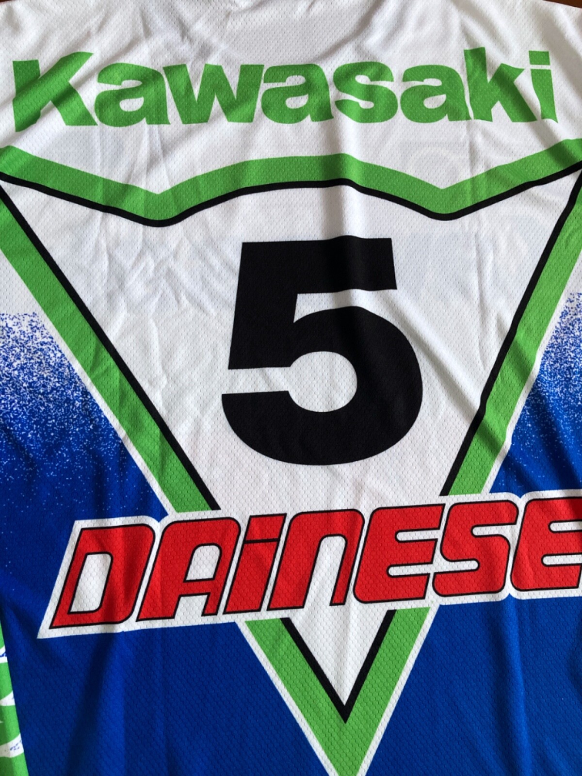 Dave Thorpe Kawasaki Dainese Reproduction Replica Vintage Motocross Jersey gallery