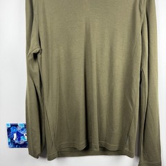 NWT Royal Robbins Duke V-Neck Wool Blend Timber Green Shirt Large UPF 40