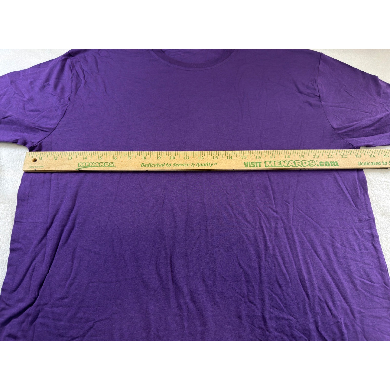Royal Avalon Mens XL Purple Bamboo Blend Short Sleeve Crew Neck T-Shirt gallery