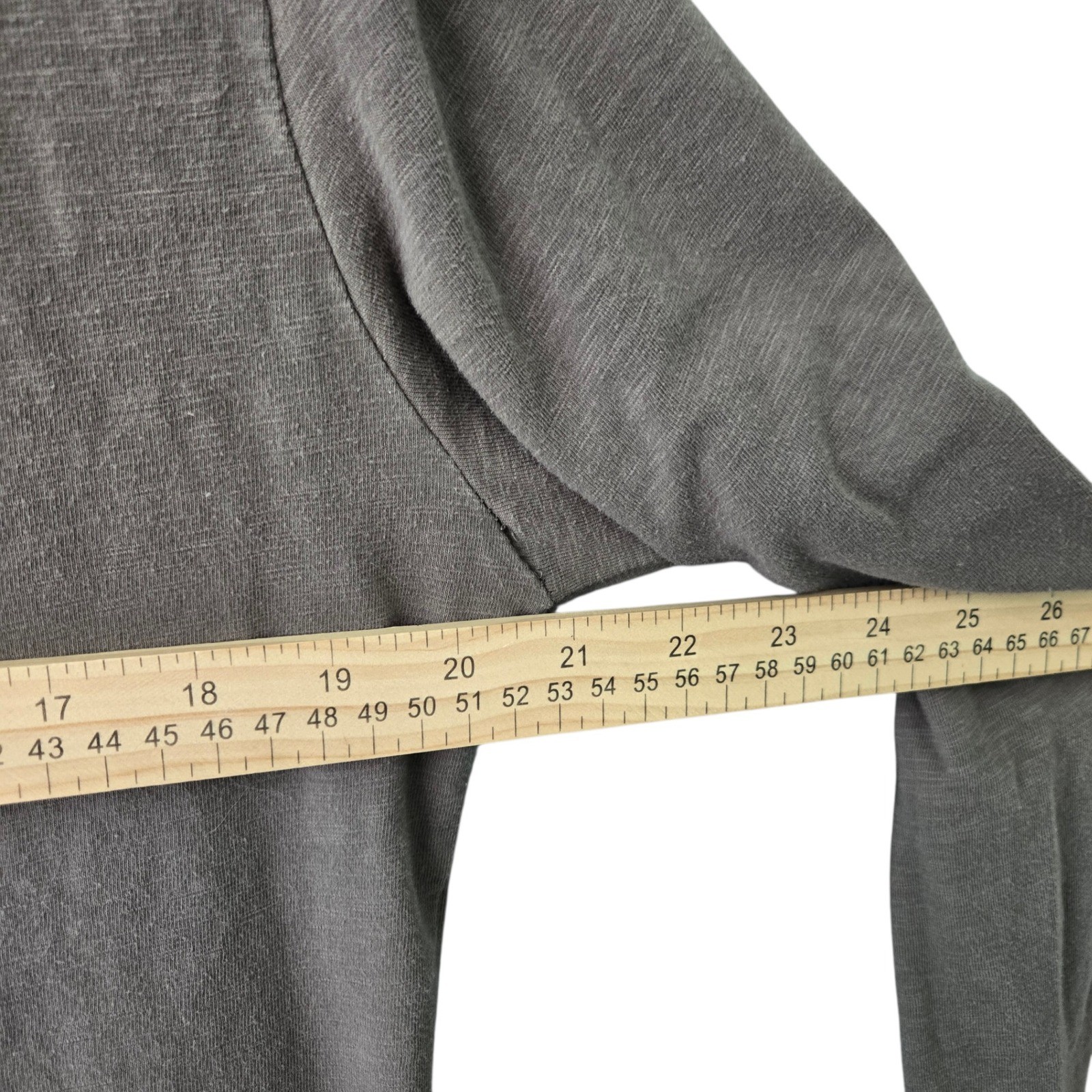 American Tall Mens Slub Cotton Long Sleeve T-Shirt Charcoal Grey Medium Tall MT gallery