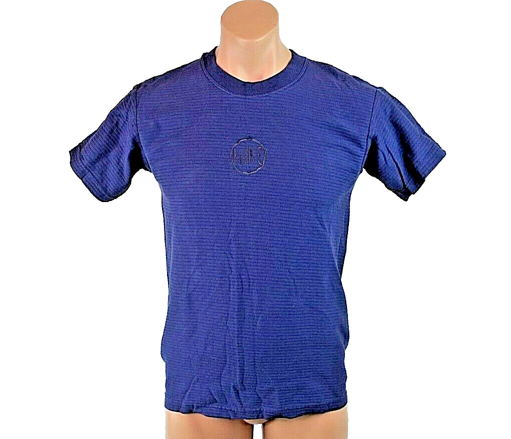 VTG 90s USA MADE Purple Nike Microstripe Textured Embroidered T-Shirt Tee Sz S gallery