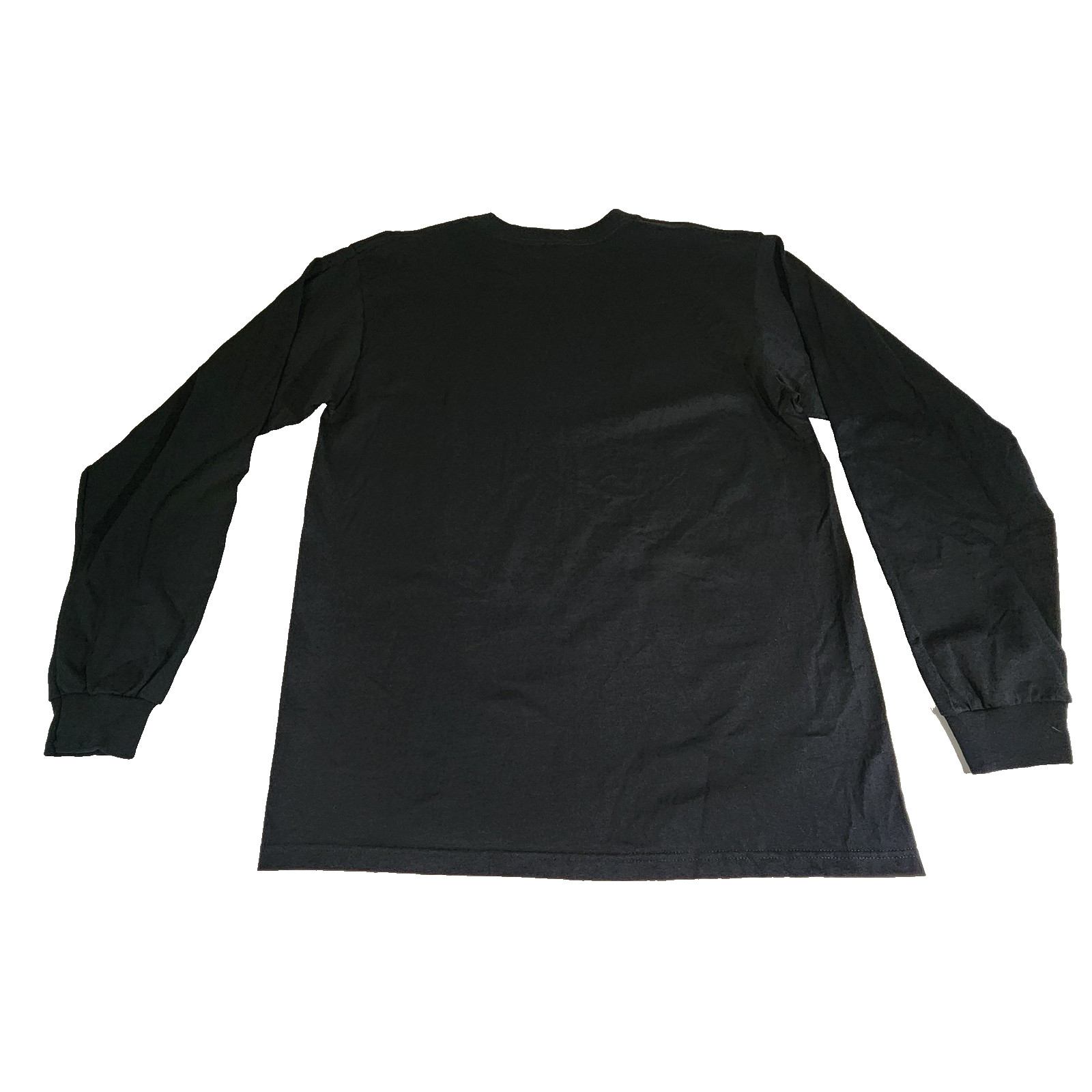 Anvil Men's Large Heavyweight Black Long Sleeve T-Shirt Ribbed Cuffs / Crew Neck gallery