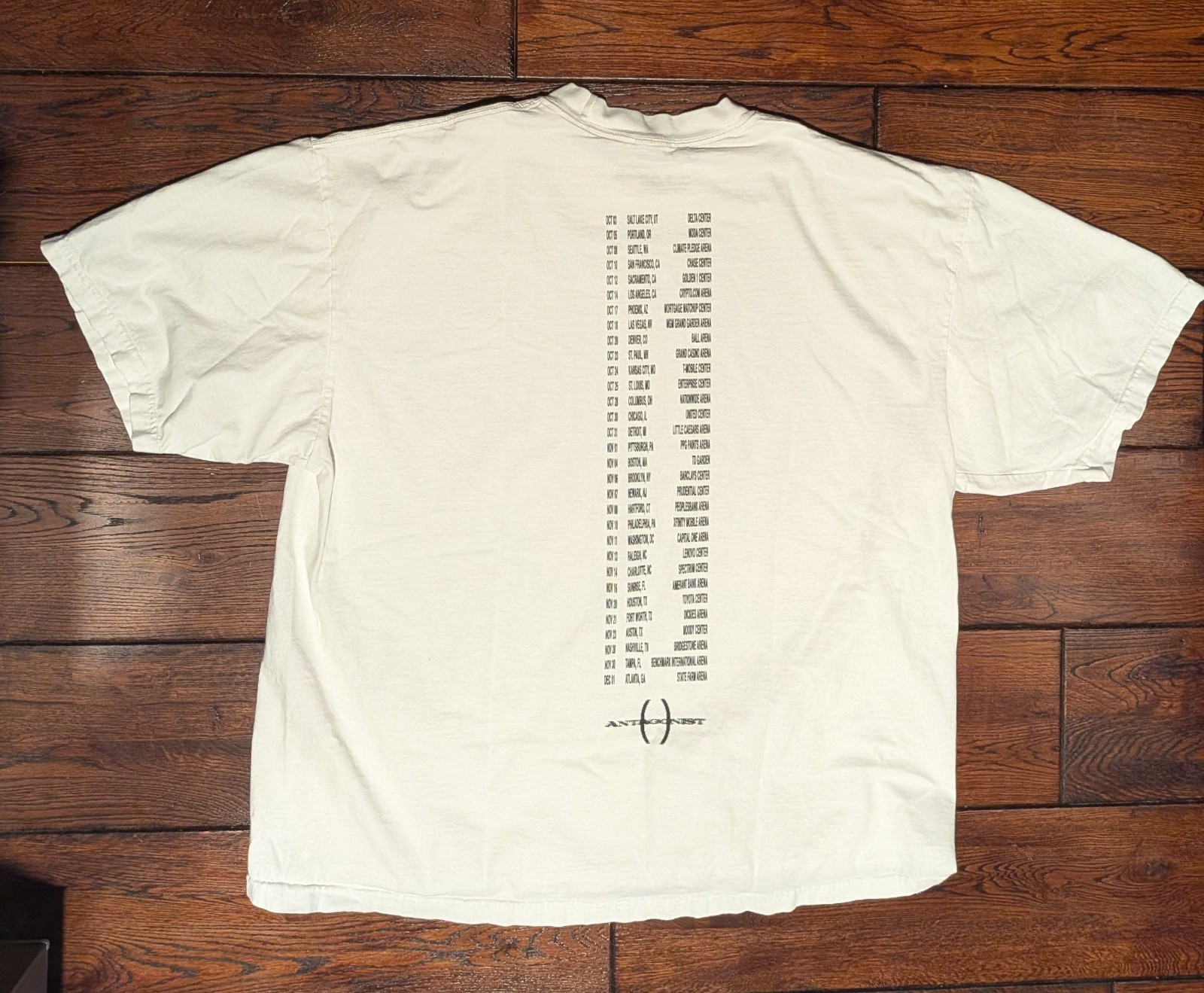 PLAYBOI CARTI Antagonist Tour 2025 Opium Oversized T-Shirt in White Size XL gallery