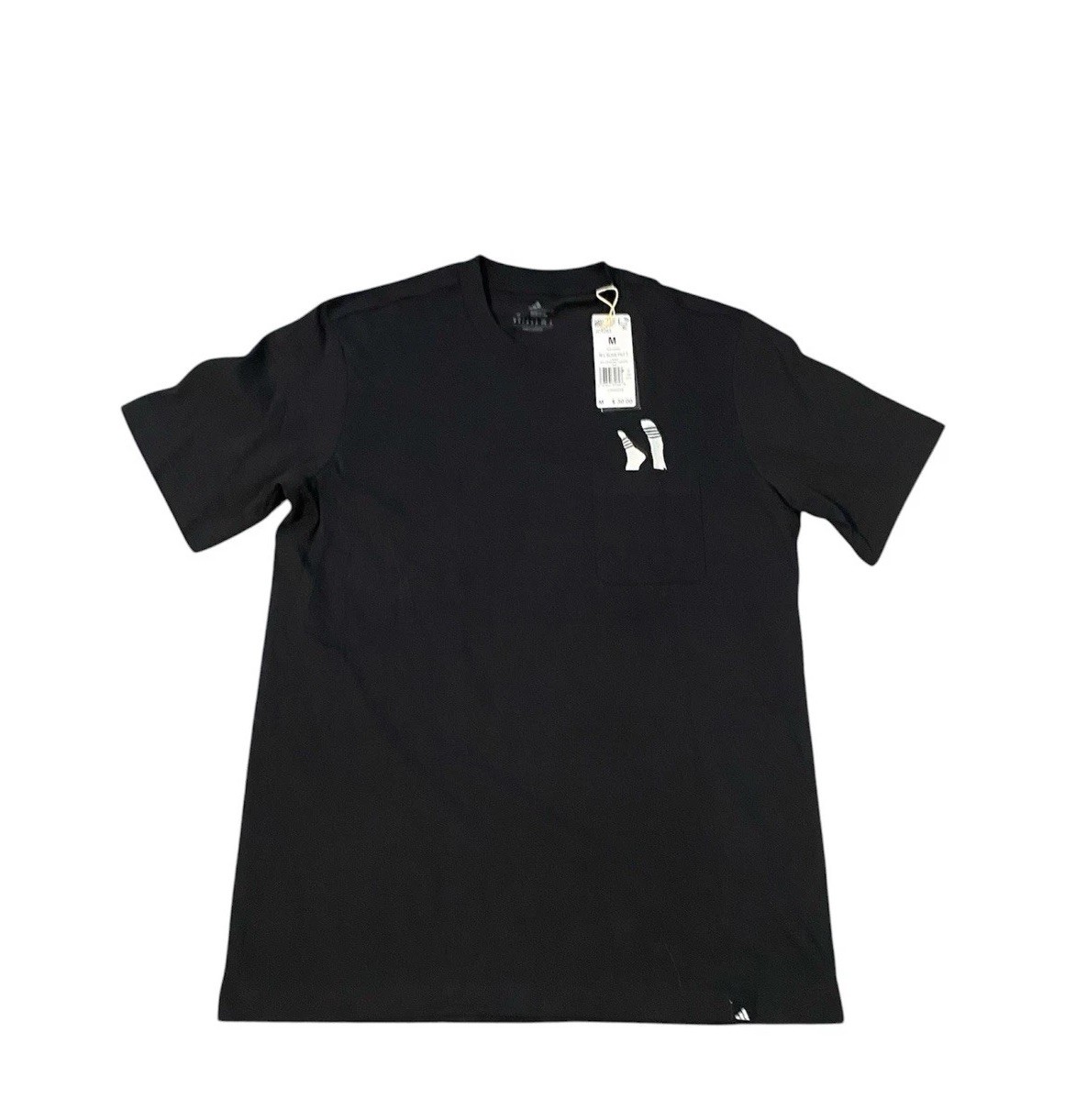 Adidas-Lounge Slides Pocket T-Shirt-Men’s Size: Medium-Color: Black/White-NEW!! gallery