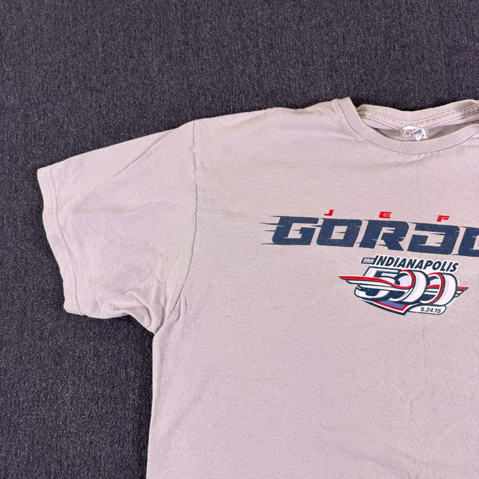 Delta Pro Weight Mens White Jeff Gordon 99th Indianapolis 500 T-Shirt Size Large gallery