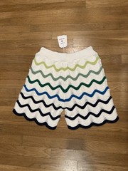 Casablanca Men’s Gradient Wave Crochet Shirt/Short Set – Size Large