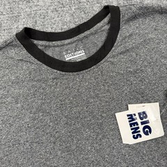 VTG Basic Editions Ringer Tee 2XL Gray Short Sleeve Cotton Blend NWT Mens