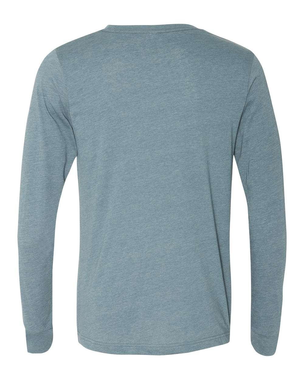 Bella Canvas 3501CVC Long Sleeve T-Shirt Unisex Color is Heather Slate gallery