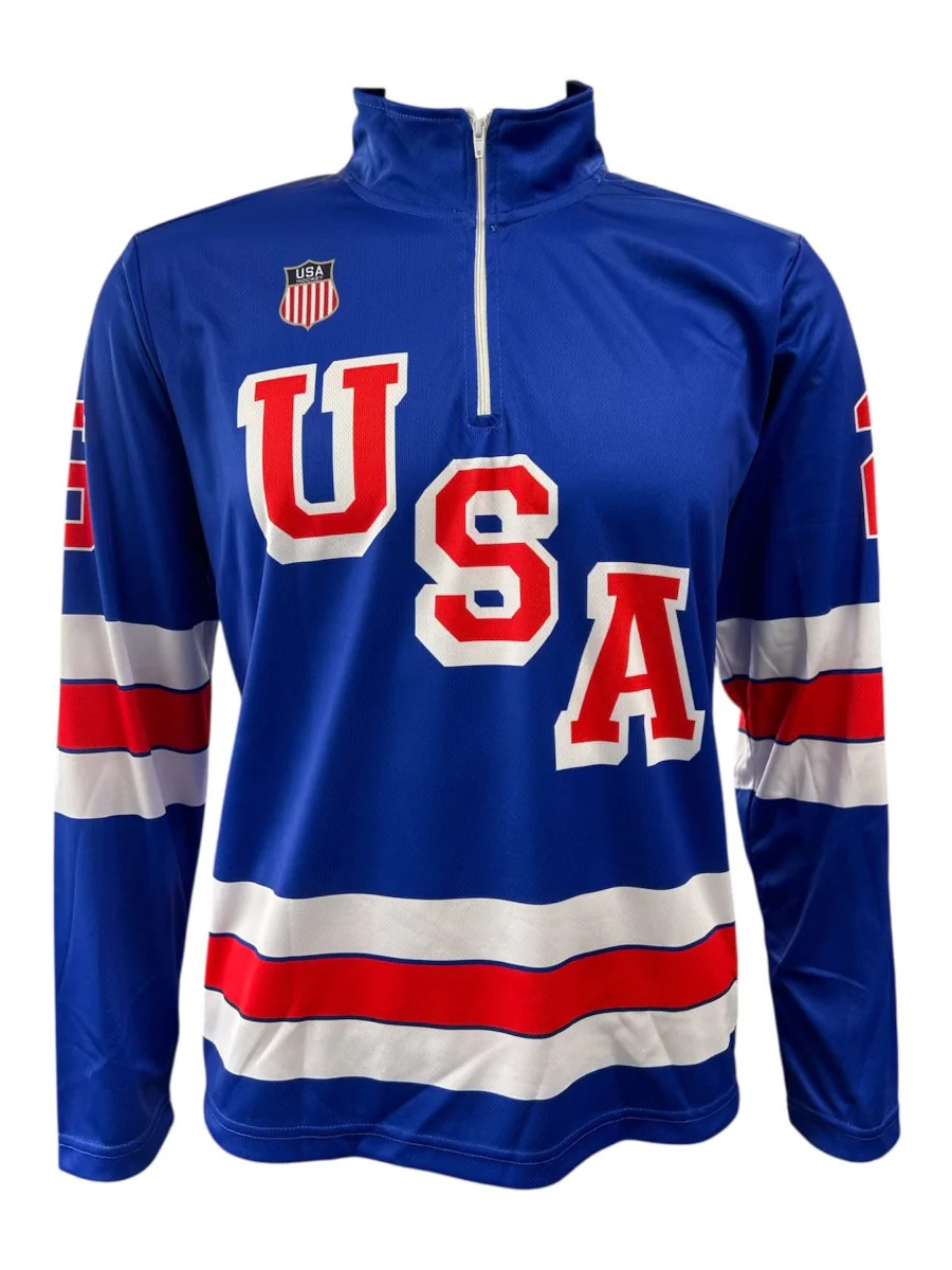 USA Hockey 2026 Replica Lightweight Blue 1/4 Zip Pullover gallery