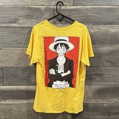 One Piece Monkey D LUFFY Manga Black Short Sleeve T-Shirt – Men’s Size L