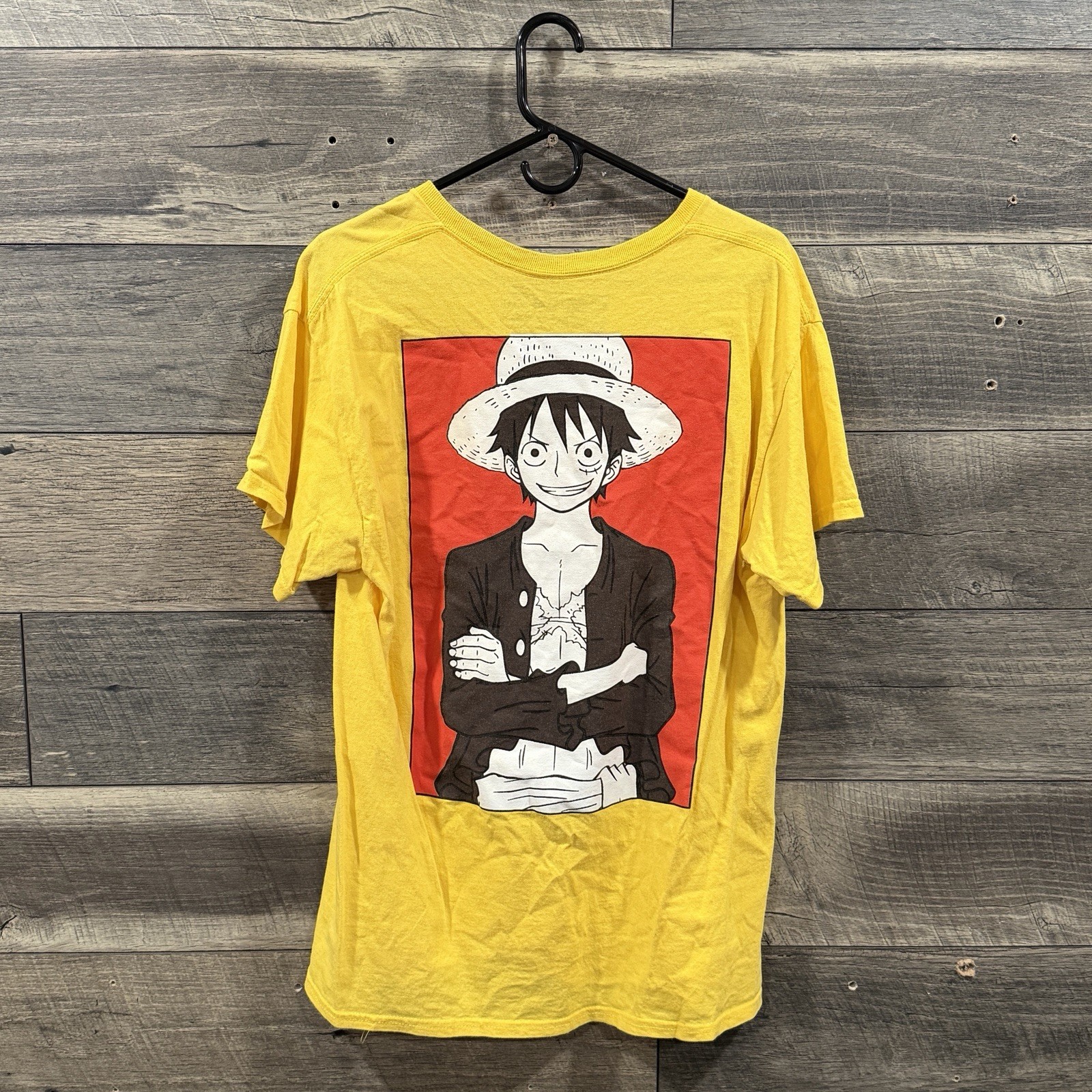 One Piece Monkey D LUFFY Manga Black Short Sleeve T-Shirt - Men's Size L gallery