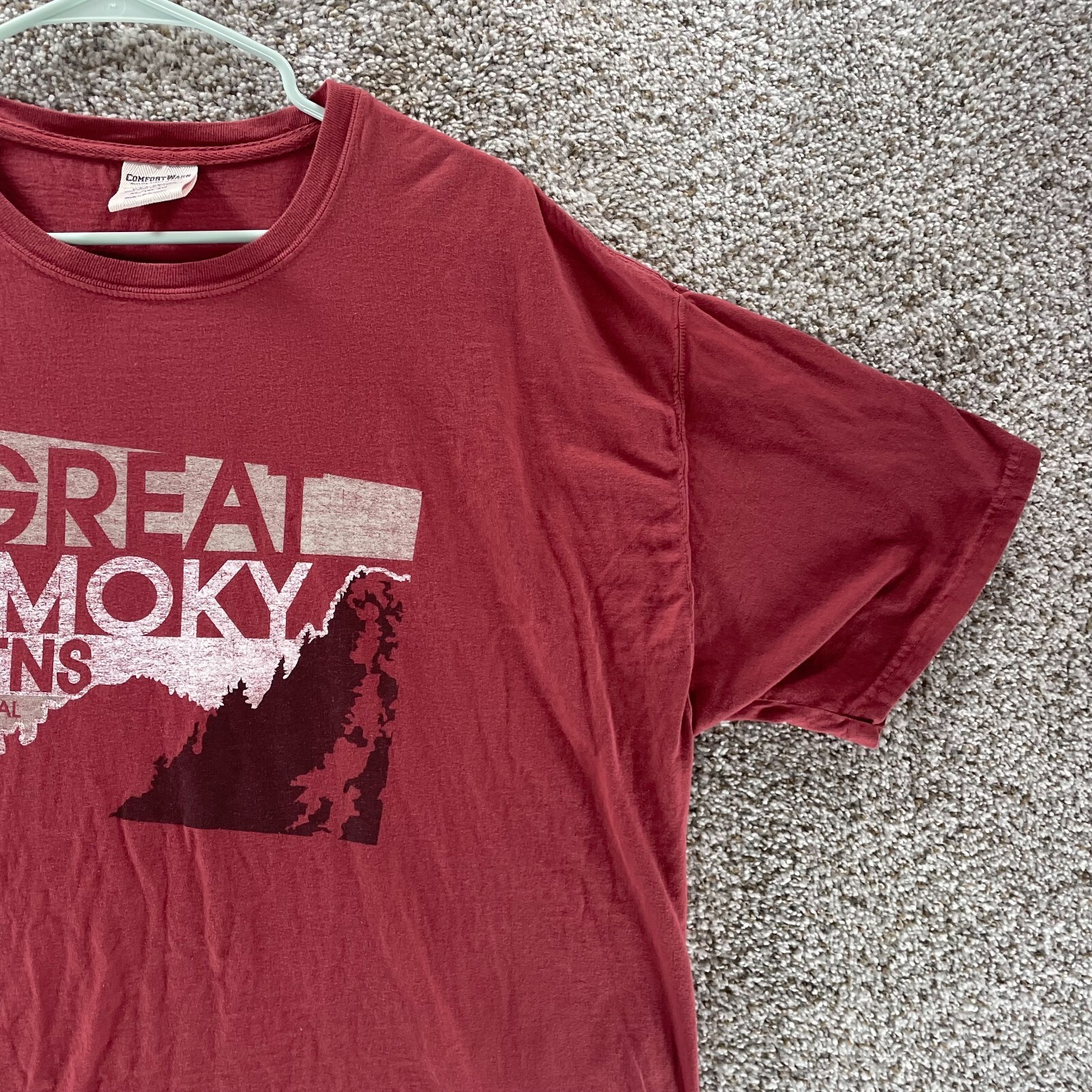 Great Smokey Mountains National Park Mens Extra Large Red Cotton Casual Adult gallery