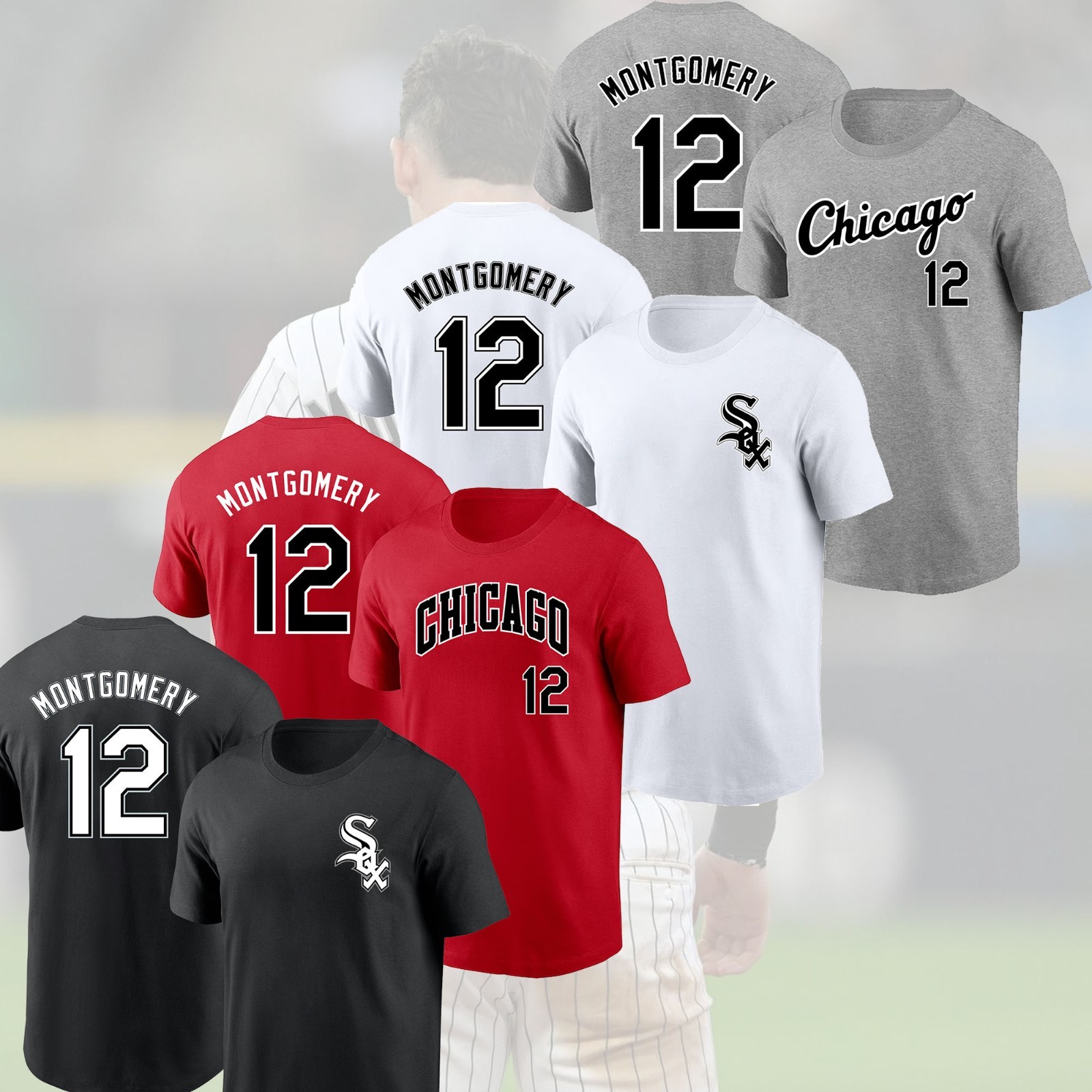 SALE SALE – Colson Montgomery #12 Chicago White Sox 2025 Name & Number For Fans