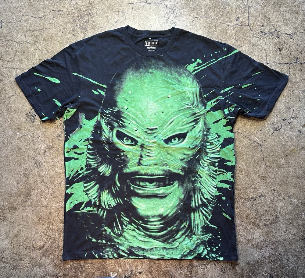 Universal Monsters Creature From The Black Lagoon Jumbo Graphic T-Shirt Size L