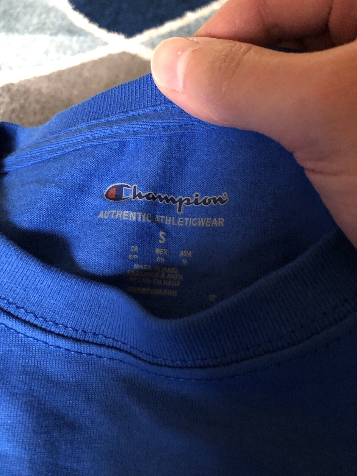 Bulk Lot Of 36 New Champion 100% Cotton T-Shirt T425 Royal Blue Tagless SMALL gallery