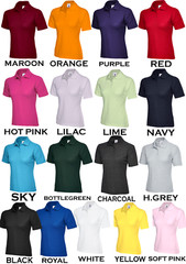 Personalised Custom Printed Ladies Polo Shirt Uneek your text logo workwear top