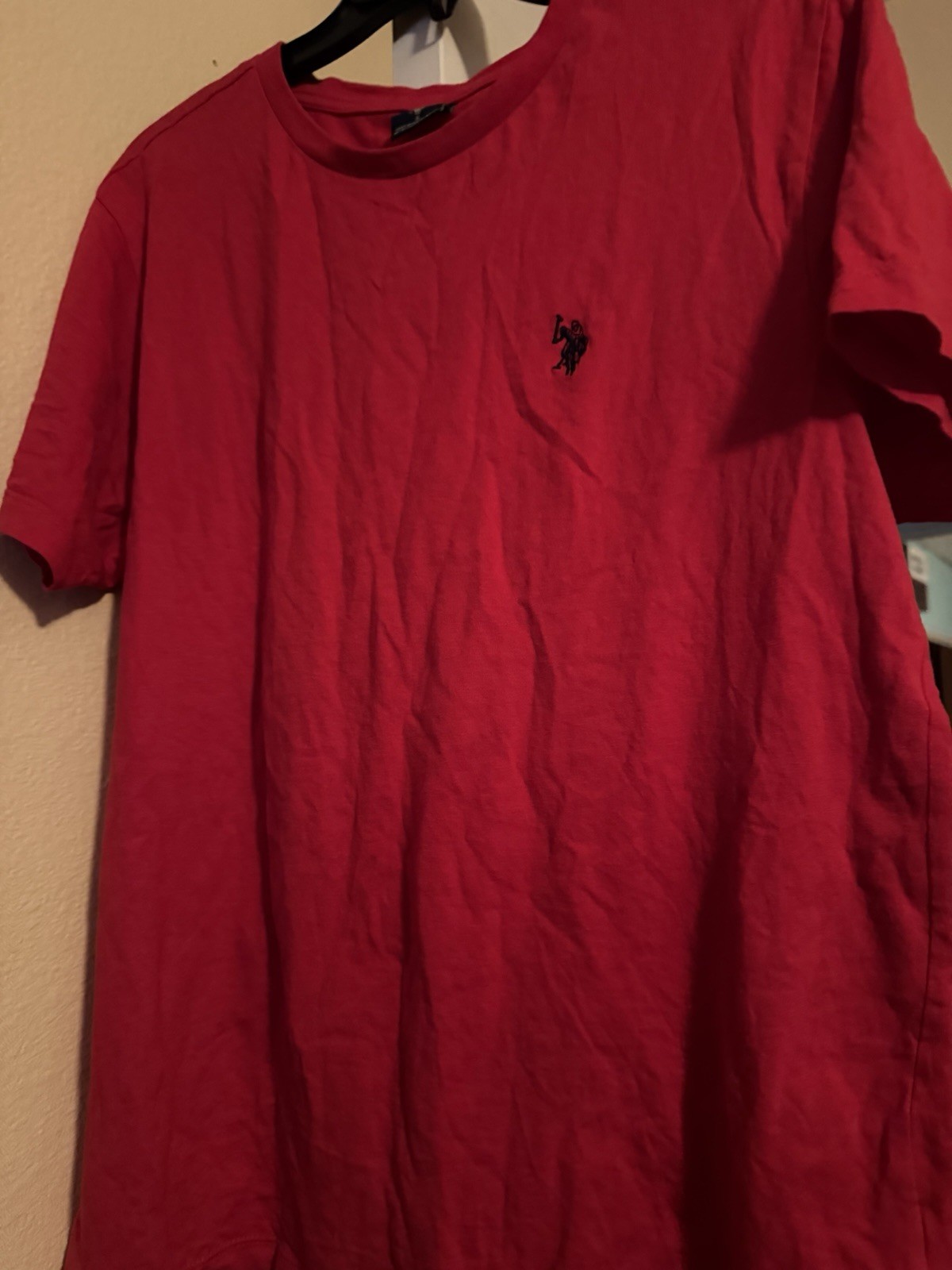 U.S. Polo Assn. T-Shirt Men’s S Red Crew Neck Short Sleeve Knit Logo