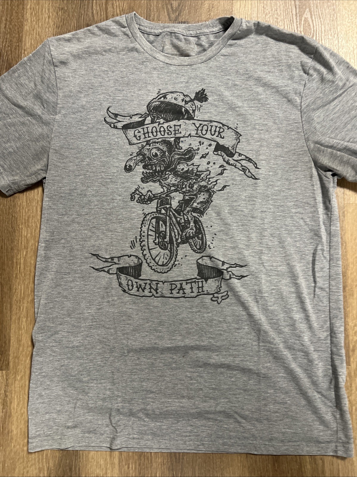 Fox Racing Grey Active T Shirt Size Mens Medium Choose Your Own Path