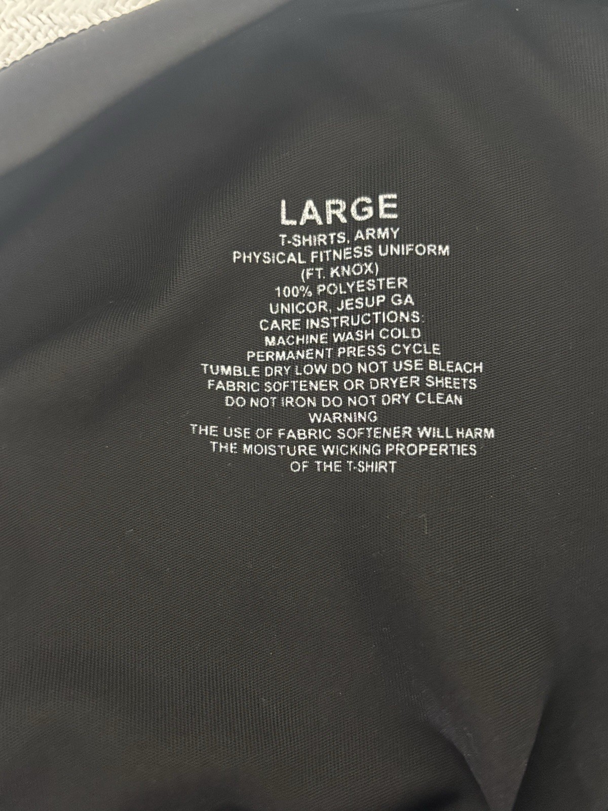 Army Physical Fitness Uniform Ft. Knox Black Short Sleeve Large Shirt gallery