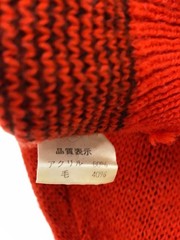 Other Brands YOSHIMURA Knit Sweater (Lightweight) Acrylic Red Solid Color D-O