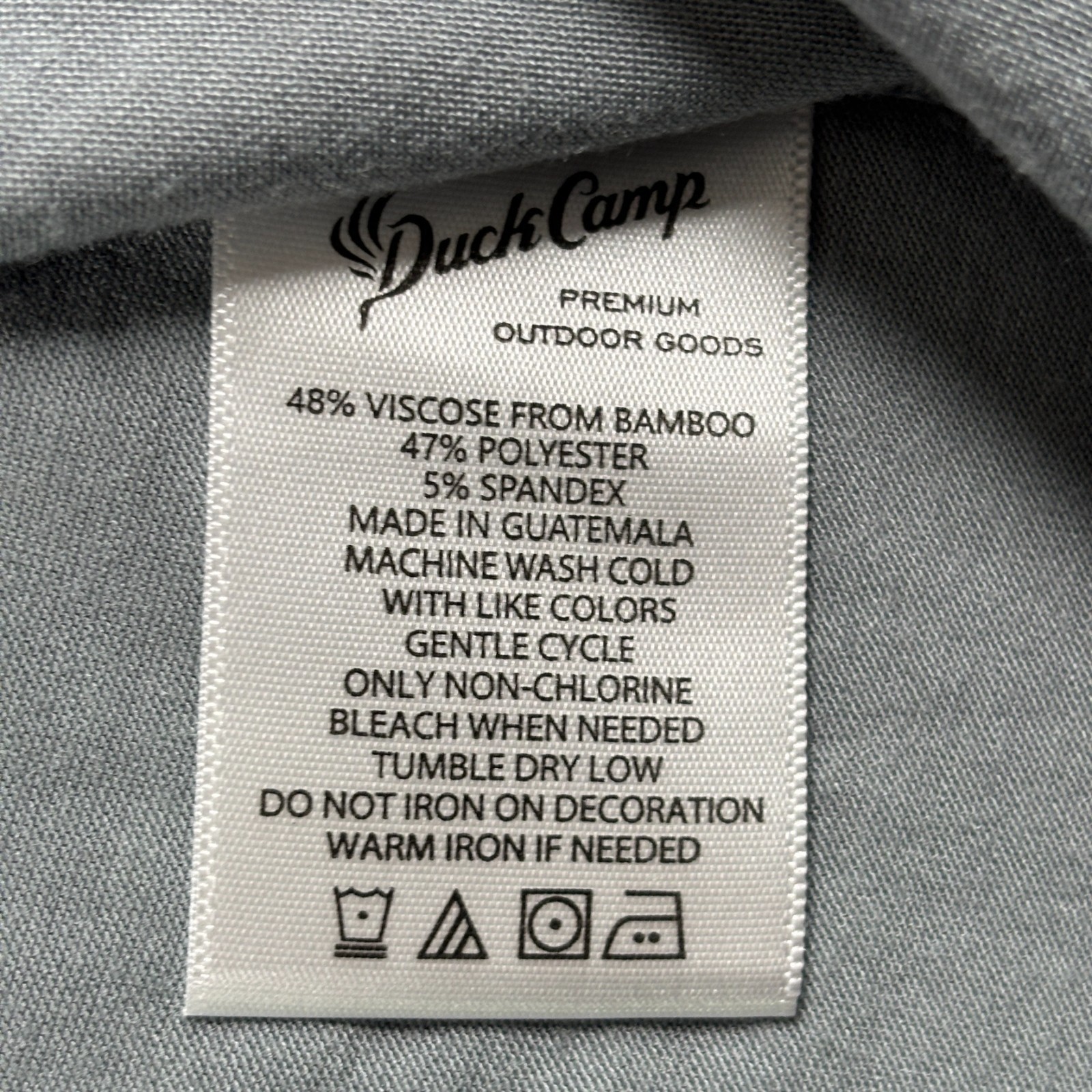 Duck Camp Shirt Mens Large Gray Hoodie Bamboo Lightweight Premium Outdoor gallery