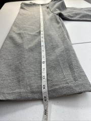 NWT Linea Uomo Gray Waffle Knit Thermal Crew Neck Size XL
