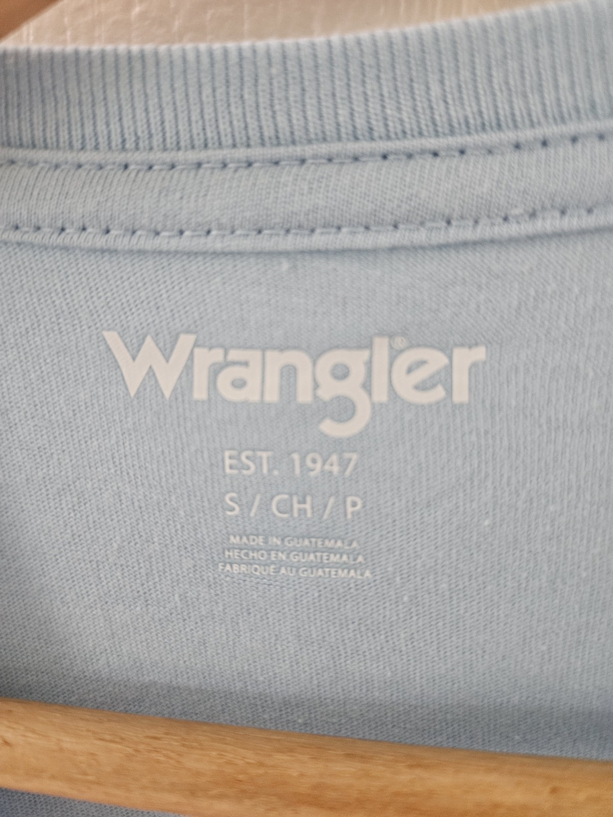 Wrangler Mens Baby Blue Long Sleeve Shirt Size Small gallery