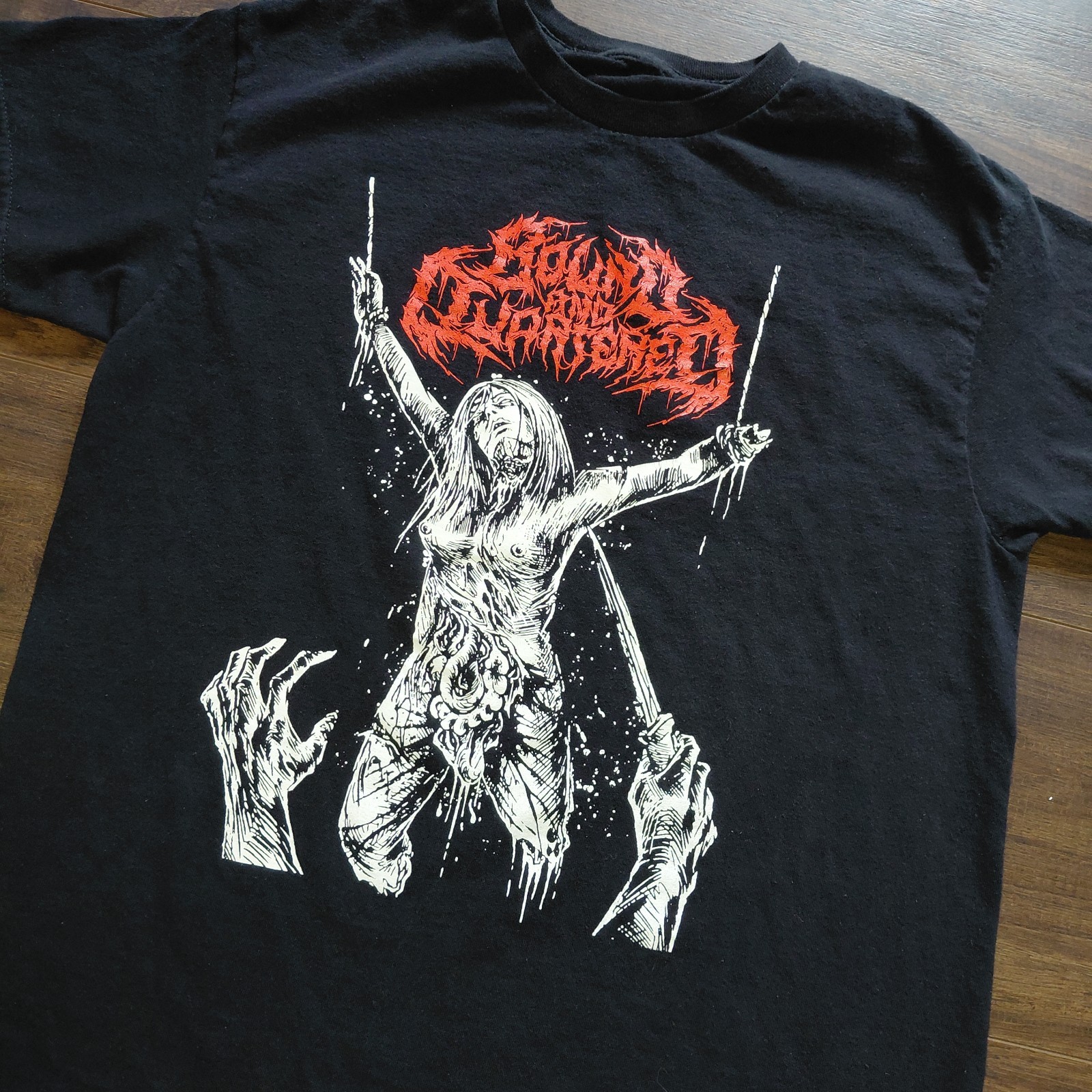 Bound And Quartered Metal Band Music T Shirt Tee - Size Medium - Black Punk Goth gallery